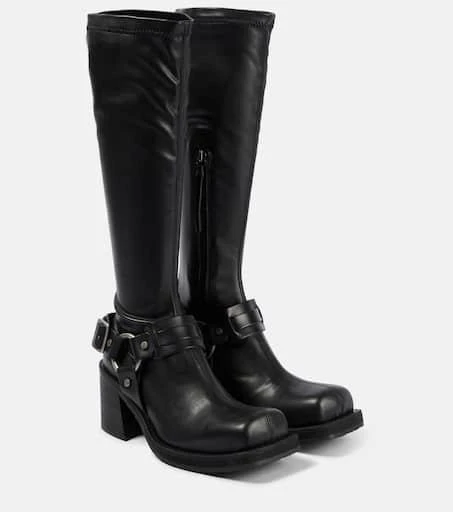 商品Acne Studios|Leather platform knee-high boots,价格¥8726,第1张图片