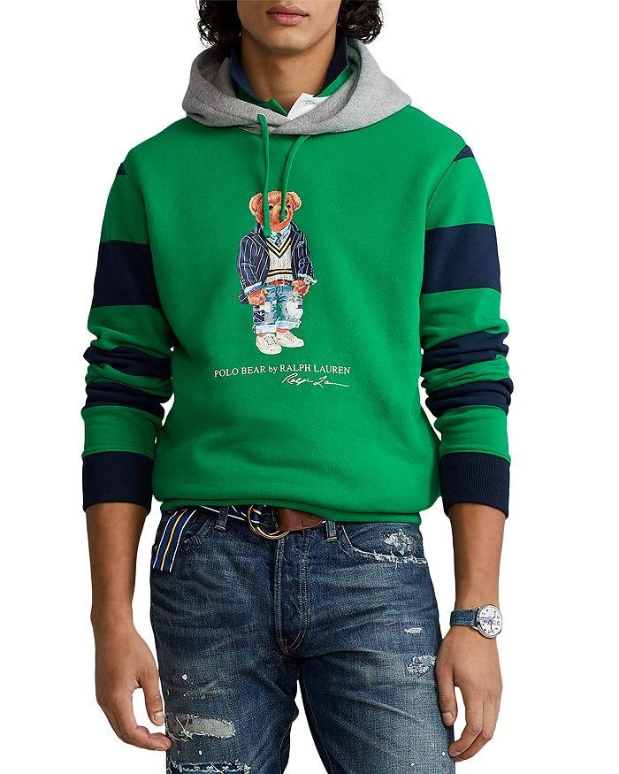 商品Ralph Lauren|Cotton Blend Fleece Polo Bear Print Hoodie,价格¥976,第1张图片