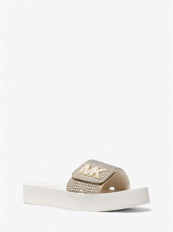 商品Michael Kors|Embellished Platform Slide Sandal,价格¥437,第1张图片