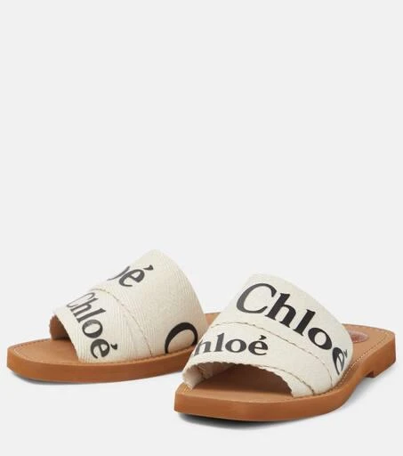 商品Chloé|Woody canvas slides,价格¥3970,第5张图片详细描述