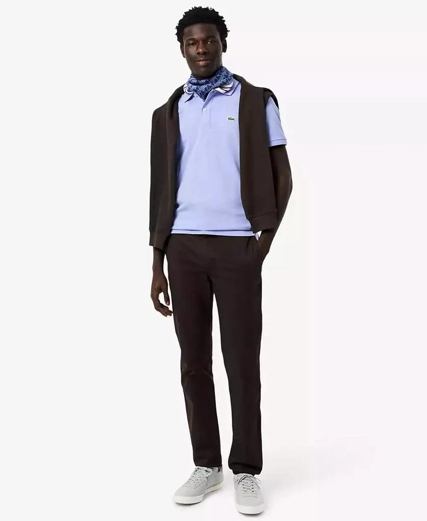 商品Lacoste|Men's Slim Fit Short Sleeve Ribbed Polo Shirt,价格¥444,第5张图片详细描述