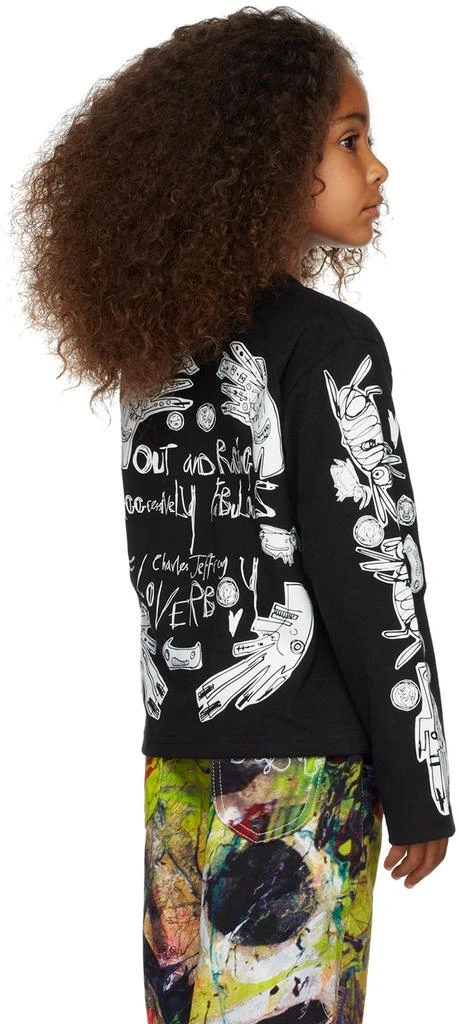 商品Charles Jeffrey Loverboy|SSENSE Exclusive Kids Black Graphic Long Sleeve T-Shirt,价格¥566,第3张图片详细描述