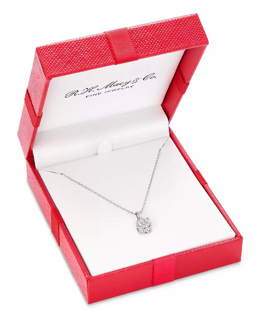 商品TruMiracle|TruMiracle® Diamond 18" Pendant Necklace (1/2 ct. t.w.) in 14k White, Yellow, or Rose Gold,价格¥3706,第5张图片详细描述