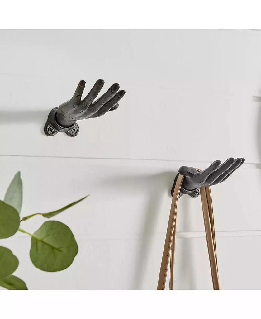商品Danya B|"Palms Up" Cast Iron 2-Piece Wall Mount Hook Set,价格¥157,第4张图片详细描述