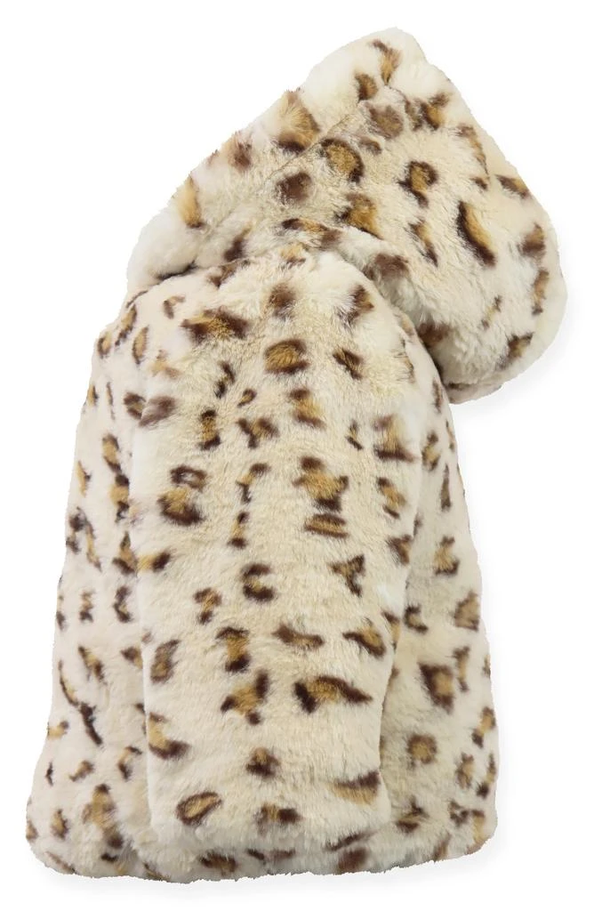 商品Widgeon|Teddy Leopard Print Faux Fur Hooded Jacket,价格¥196,第5张图片详细描述