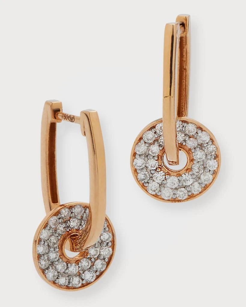 商品Ginette NY|18K Mini Diamond Donut Hoop Earrings,价格¥12151,第1张图片