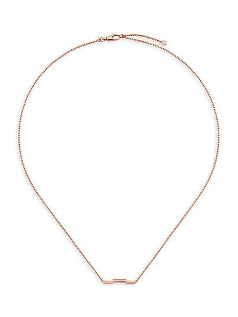 商品Gucci|Link To Love 18K Rose Gold Necklace,价格¥11067,第1张图片