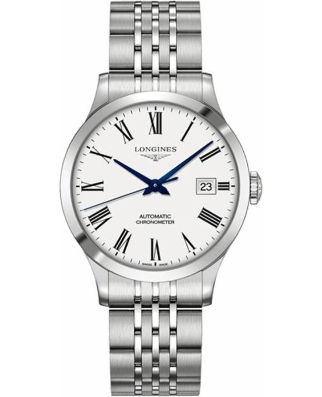 Longines Record White Dial Stainless Steel 38.50mm Men's Watch L2.820.4.11.6商品第1张图片规格展示