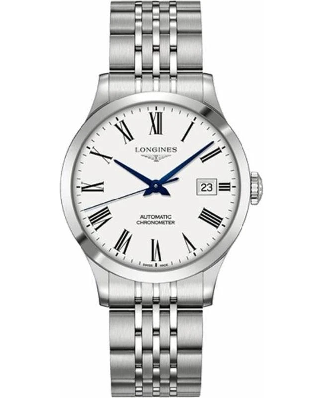 商品Longines|Longines Record White Dial Stainless Steel 38.50mm Men's Watch L2.820.4.11.6,价格¥13392,第1张图片