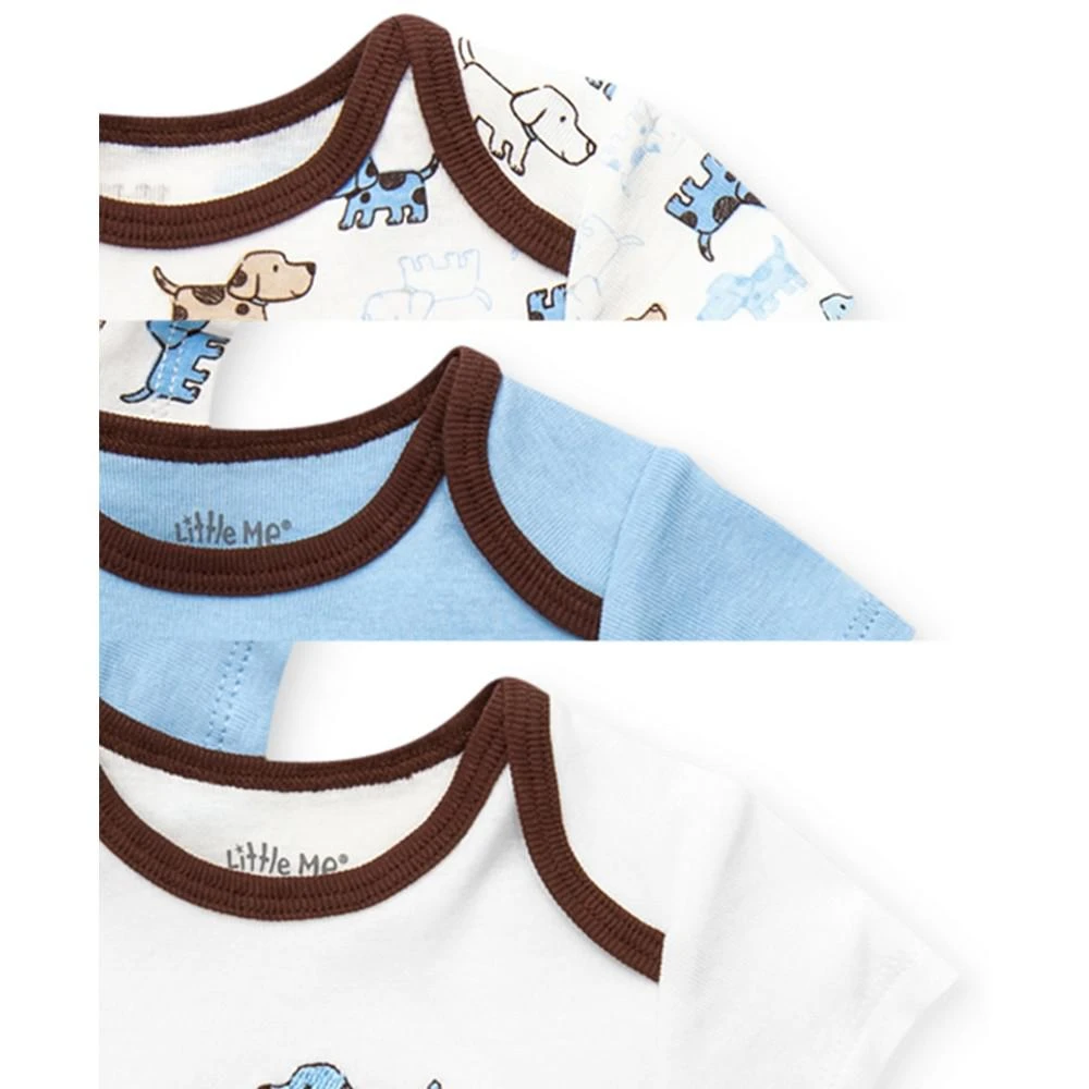 商品Little Me|Baby Boys Cute Puppies Bodysuits, Pack of 3,价格¥96,第2张图片详细描述