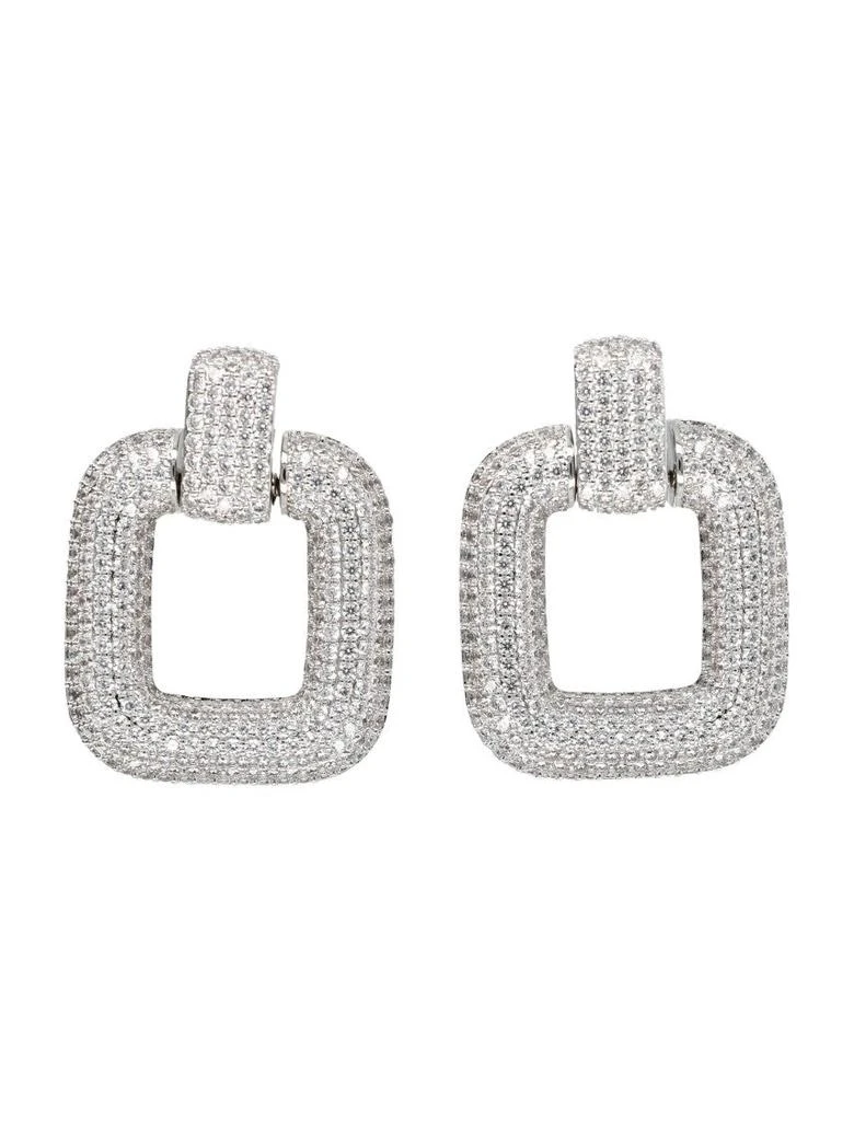 商品Self Portrait|Bold Crystal Embellished Knocker Earrings,价格¥2142,第1张图片