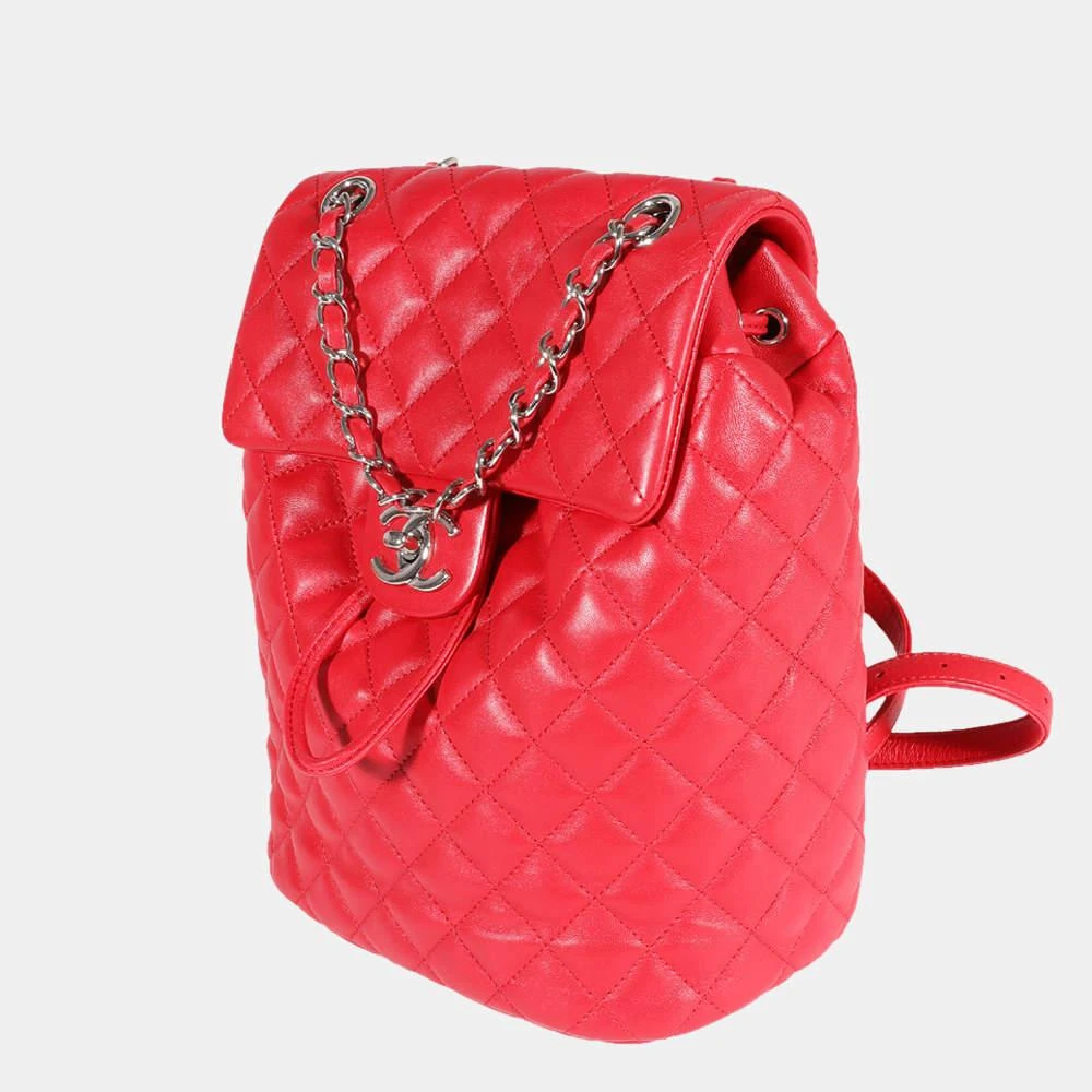 商品[二手商品] Chanel|Chanel Red Lambskin Leather Small Urban Spirit Backpack,价格¥32533,第2张图片详细描述