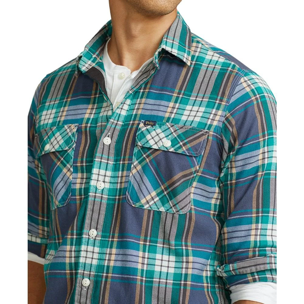 商品Ralph Lauren|Men's Classic-Fit Plaid Twill Workshirt,价格¥209,第4张图片详细描述