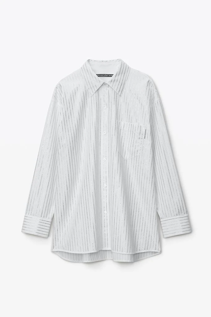 商品Alexander Wang|CRYSTAL HOTFIX SHIRT IN COTTON,价格¥2605,第3张图片详细描述