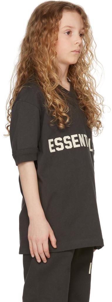 商品Essentials|Kids Black Logo V-Neck T-Shirt,价格¥168,第5张图片详细描述