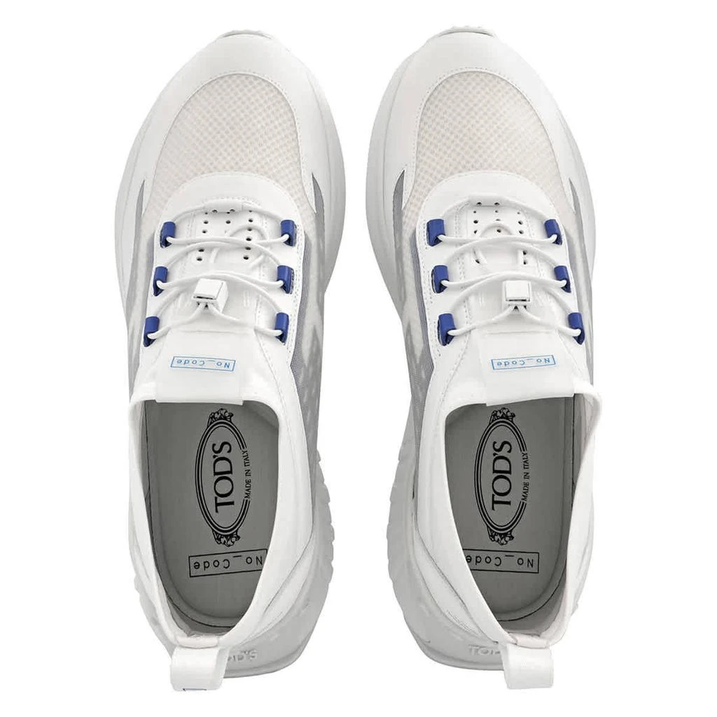 商品Tod's|Tods Men's White Mesh-Panelled Low-Top Sneakers, Brand Size 5 ( US Size 6 ),价格¥2205,第3张图片详细描述