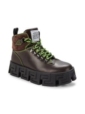 商品Versace|Contrast Suede & Leather Hiking Boots,价格¥4414,第2张图片详细描述