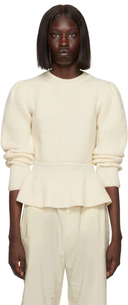 商品Lemaire|Off-White Peplum Sweater,价格¥2039,第1张图片