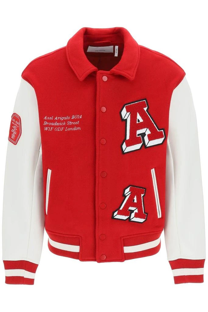 商品Axel Arigato|'ILLUSION' VARSITY JACKET WITH FAUX LEATHER SLEEVES,价格¥1942,第1张图片