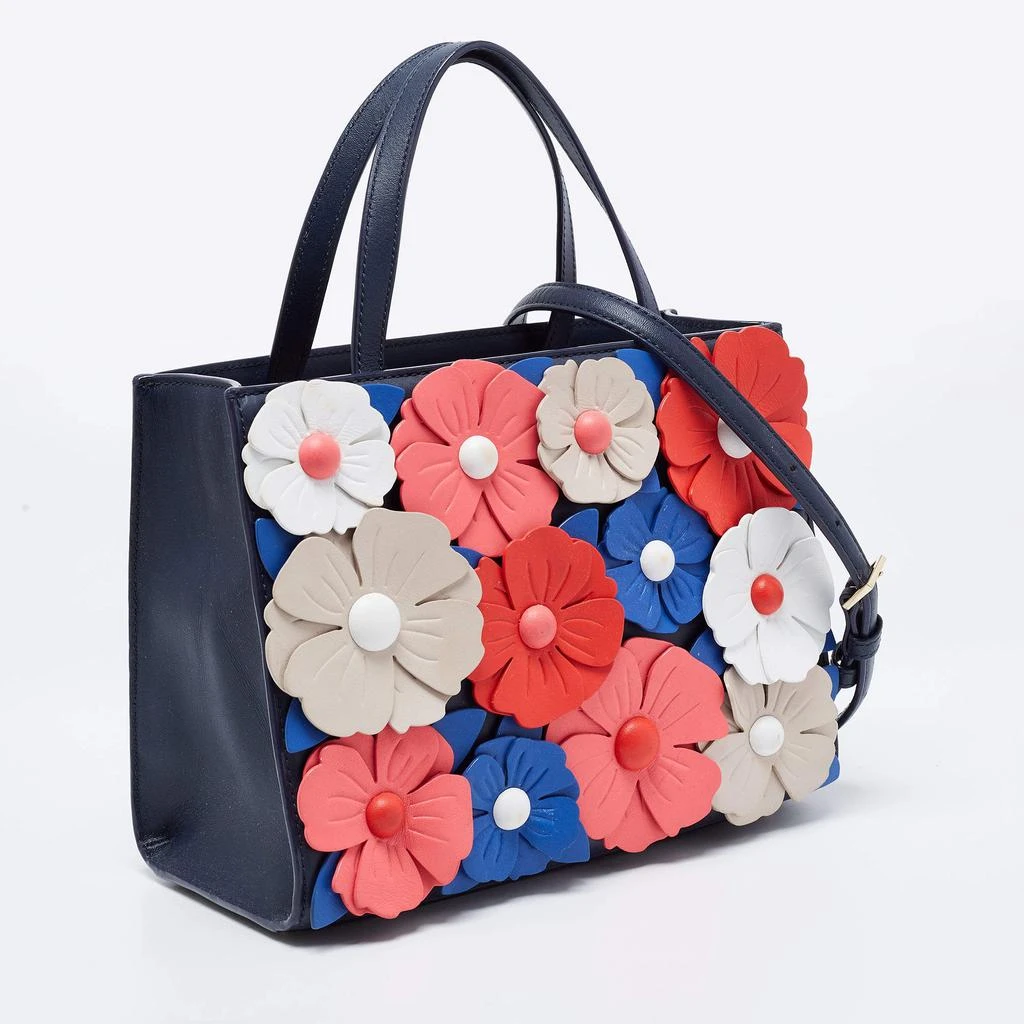商品Kate Spade|Kate Spade Multicolor Leather Floral Applique Daisy Lane Sam Tote,价格¥1663,第3张图片详细描述
