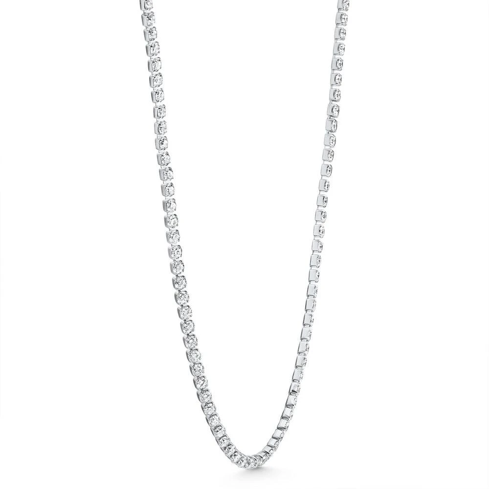 商品Pompeii3|Platinum 8 3/4Ct Diamond Tennis Necklace Lab Grown 17",价格¥34403,第2张图片详细描述