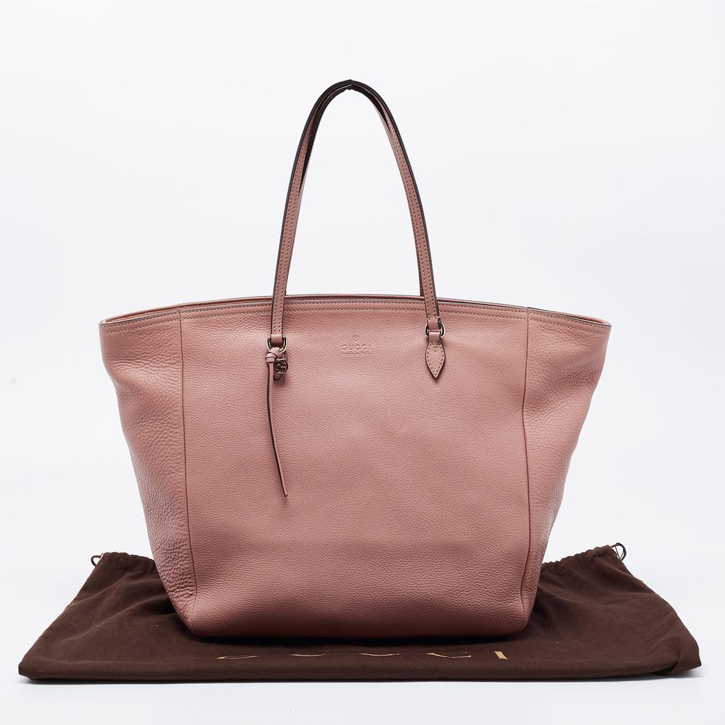 Gucci Dusty Pink Pebbled Leather Bree Tote商品第10张图片规格展示