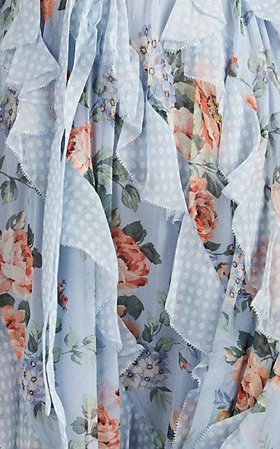 商品Zimmermann|Polka Dot-Floral Silk Chiffon Strapless Dress,价格¥2729,第4张图片详细描述
