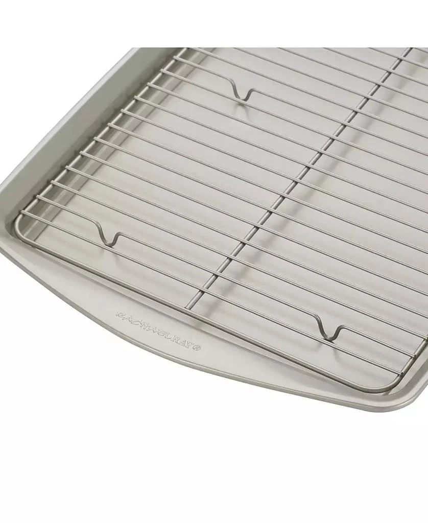 商品Rachael Ray|Nonstick Jumbo 13" x 19" Cookie Pan with Roasting Rack,价格¥320,第4张图片详细描述