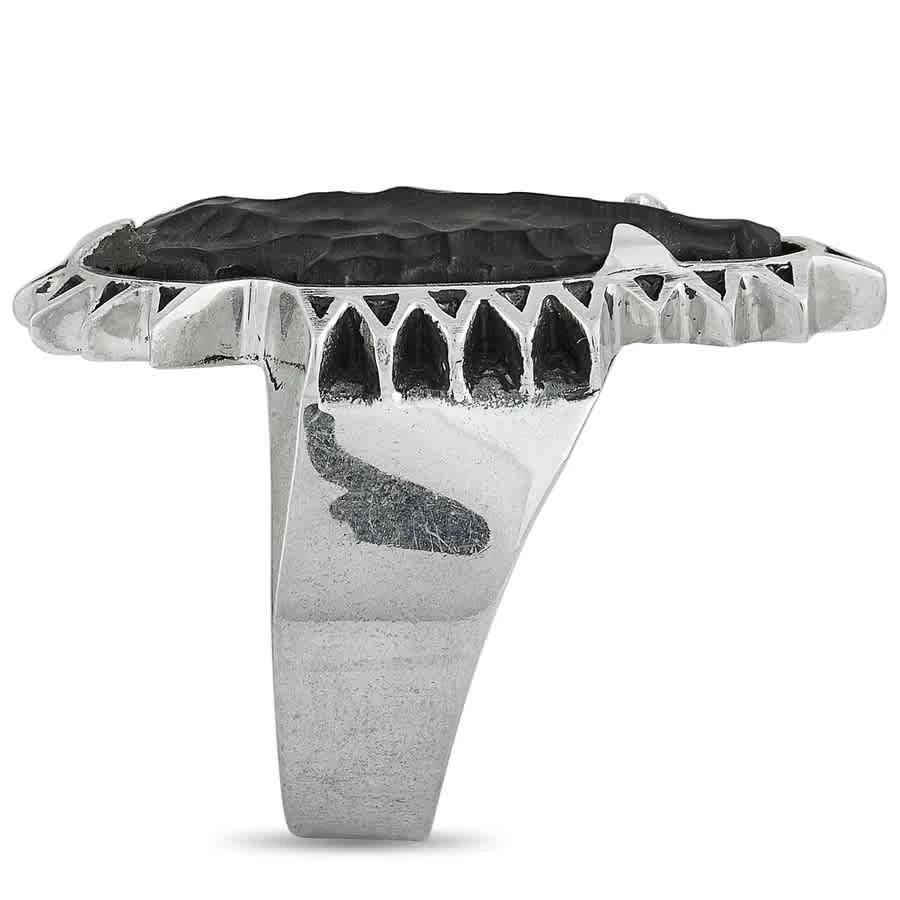 商品King Baby|Silver and Carved Jet Arrowhead in Sawtooth Ring,价格¥1485,第2张图片详细描述