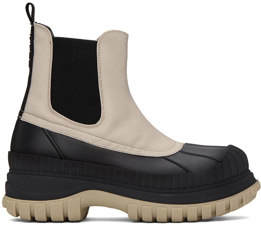商品Ganni|Beige & Black Outdoor Chelsea Boots,价格¥1604,第1张图片