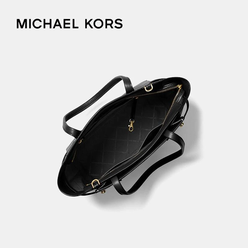 商品[国内直发] Michael Kors|MK 女包 迈克尔·科尔斯 MICHAEL KORS CARMEN系列女士荔枝纹托特手提包30S1GNMT3L BLACK 黑色 常规,价格¥1969,第7张图片详细描述