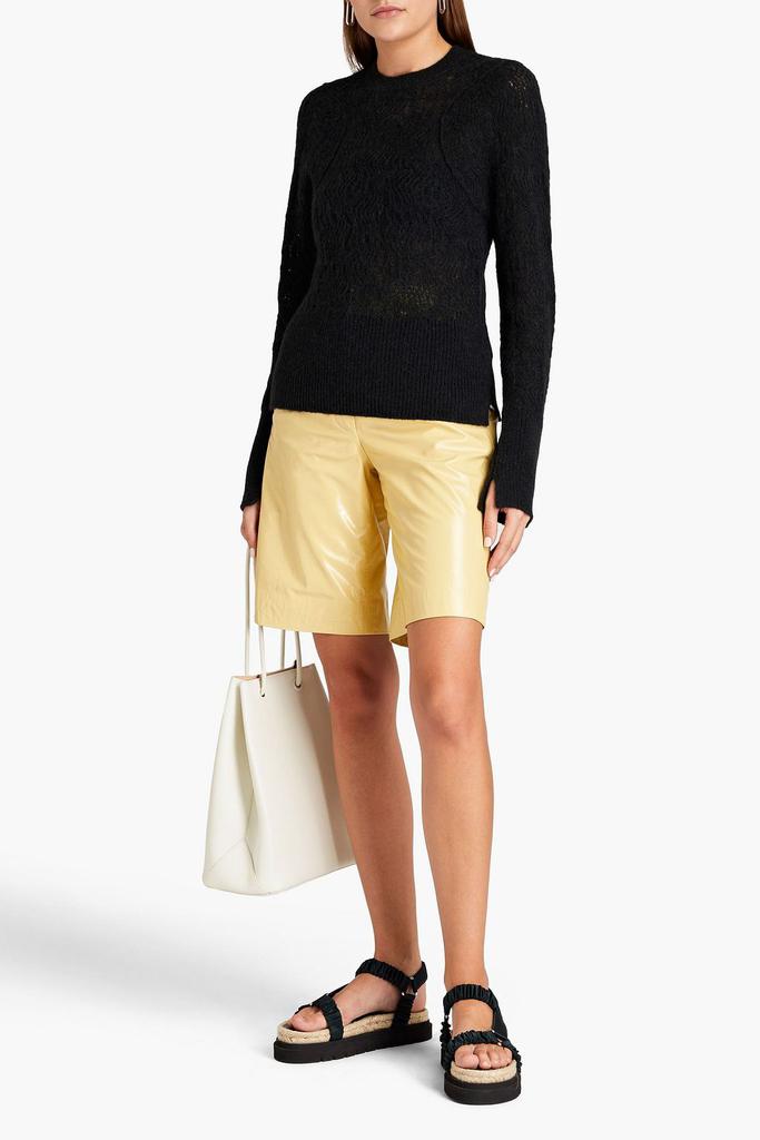 Brushed pointelle-knit alpaca-blend sweater商品第2张图片规格展示