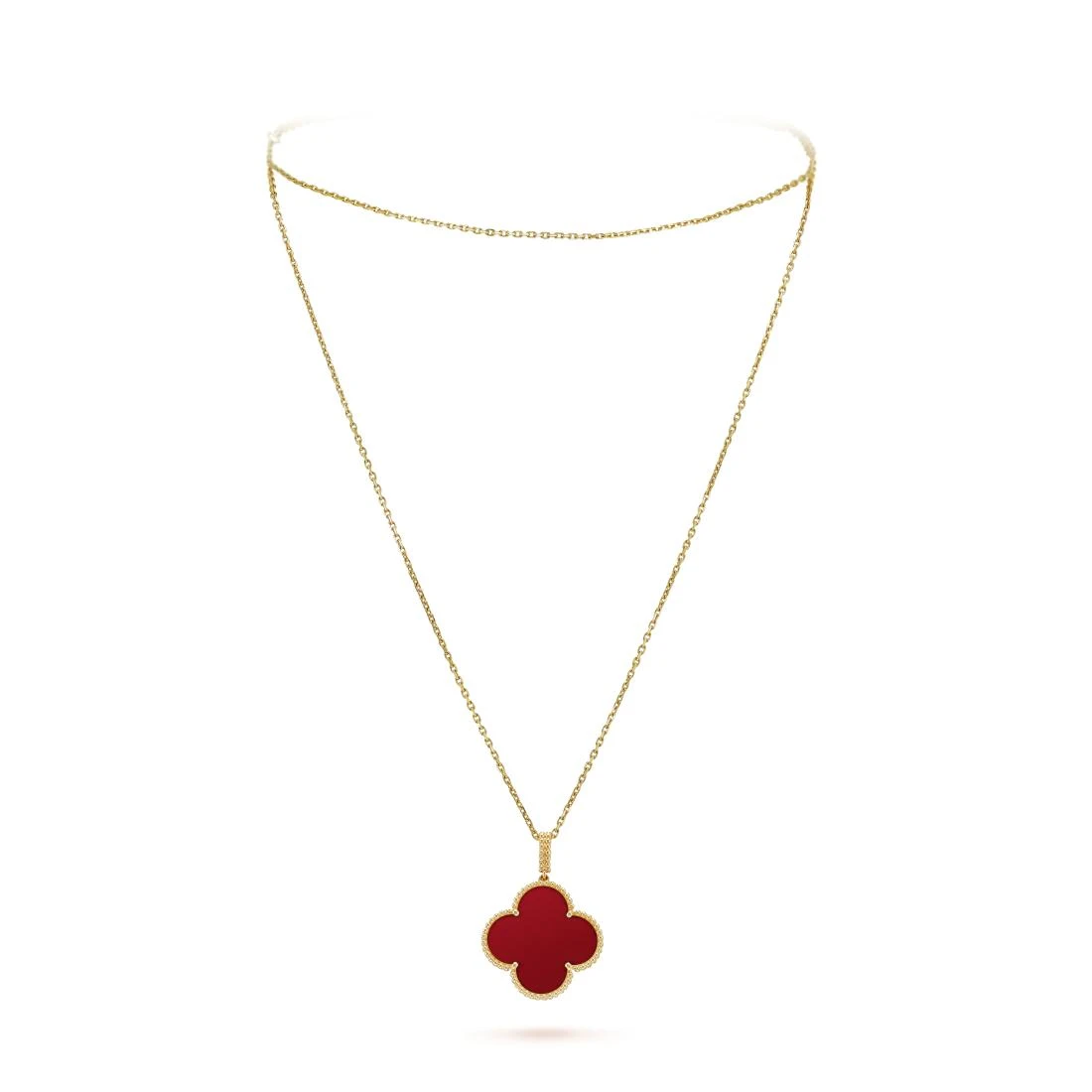商品Van Cleef & Arpels|包邮包税【预售7天发货】 VCA梵克雅宝 23秋冬 女士 吊坠 Magic Alhambra长项链，1图案 VCARO49N00,价格¥58972,第1张图片