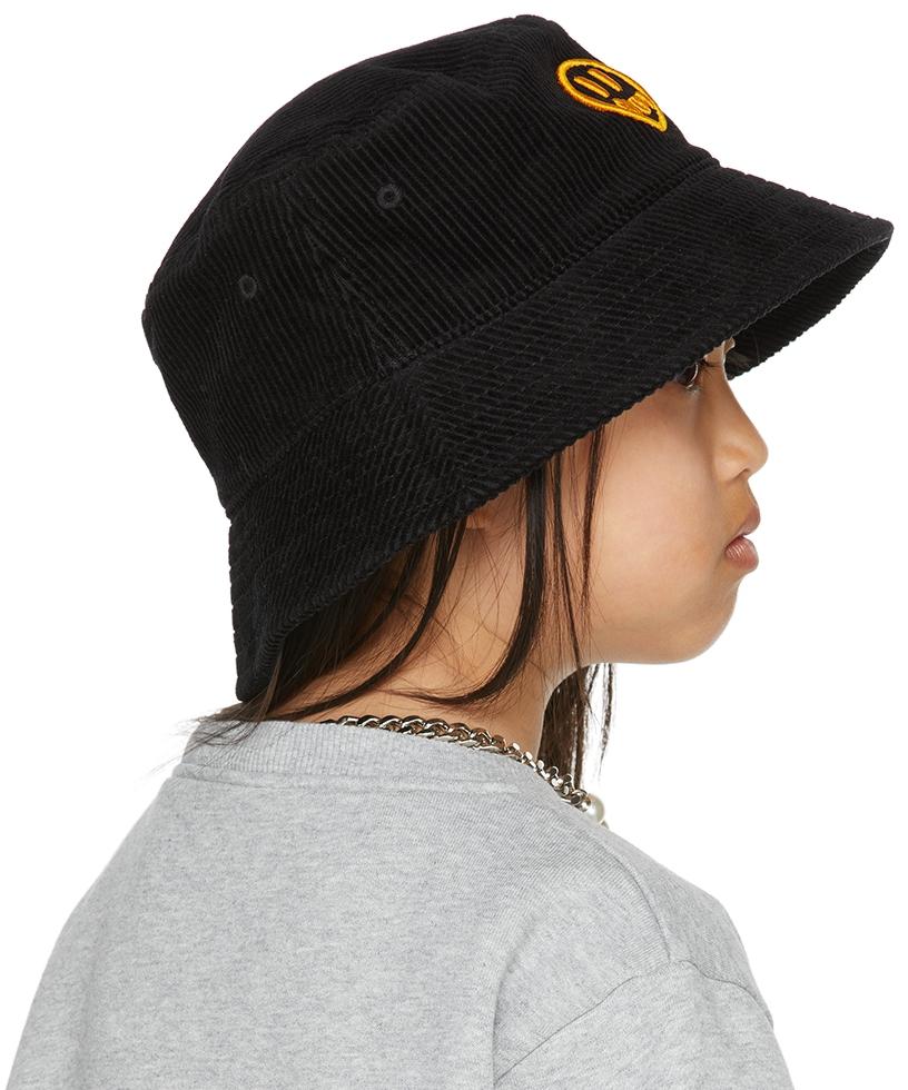 SSENSE Exclusive Kids Black Painted Mascot Bucket Hat商品第3张图片规格展示