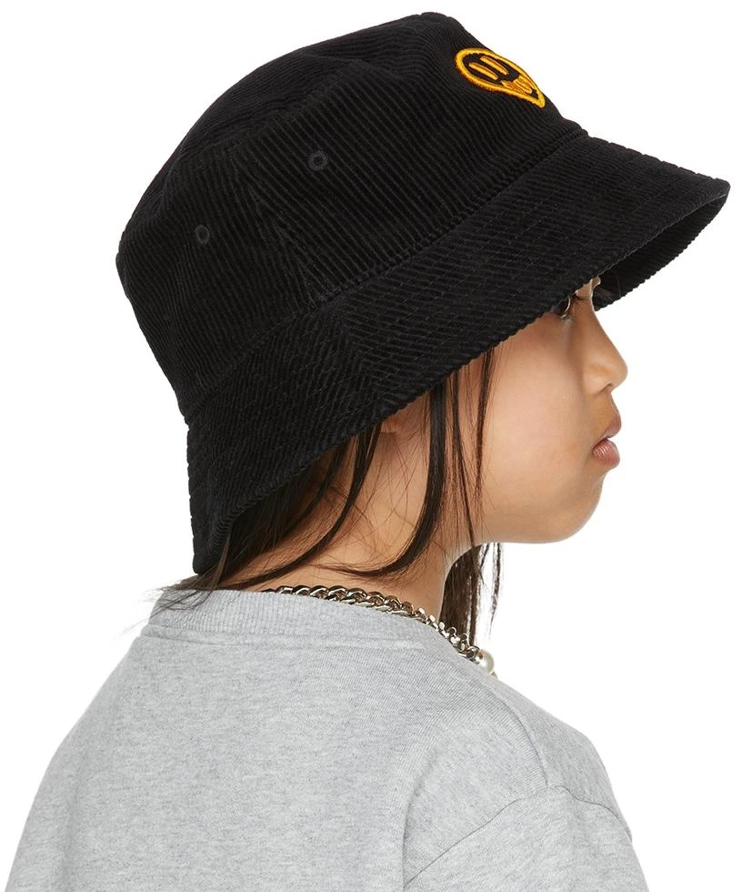 商品Drew House|SSENSE Exclusive Kids Black Painted Mascot Bucket Hat,价格¥472,第3张图片详细描述