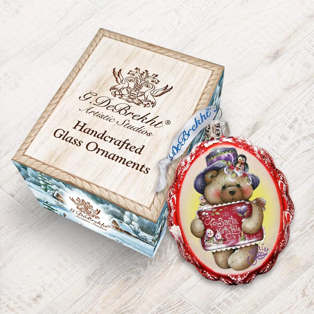 商品Designocracy|Designocracy Note to North Pole Santa Hand Painted Glass Ornament,价格¥198,第4张图片详细描述