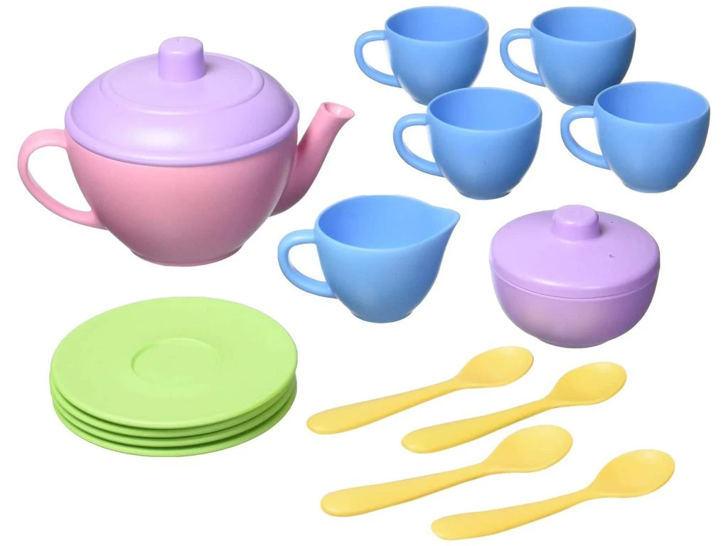 商品Green Toys|Green Toys Tea Set, Pink CB - 17 Piece Pretend Play, Motor Skills, Language & Communication Kids Role Play Toy. No BPA, phthalates, PVC. Dishwasher Safe, Recycled Plastic, Made in USA.,价格¥199,第1张图片