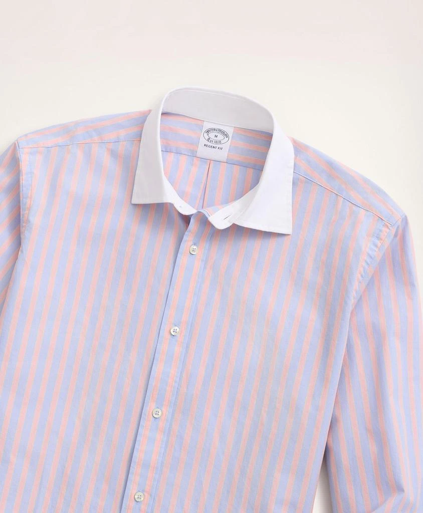 商品Brooks Brothers|Regent Regular-Fit Sport Shirt, Poplin Contrast English Collar Stripe,价格¥331,第2张图片详细描述