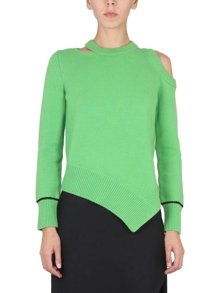 商品Alexander McQueen|Alexander McQueen Asymmetric Hem Cut-Out Pullover,价格¥4460,第1张图片