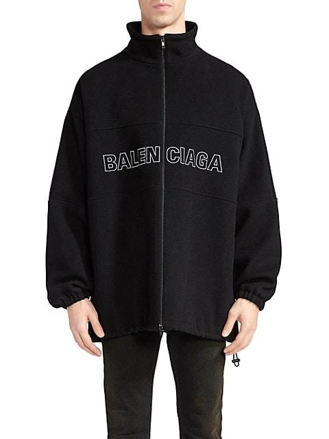 商品Balenciaga|Zip-Up Logo Virgin Wool-Blend Jacket,价格¥16426,第3张图片详细描述