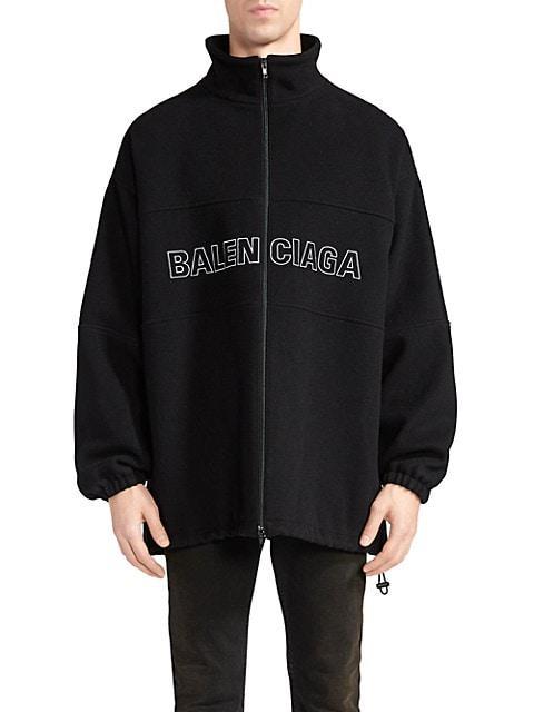 商品Balenciaga|Zip-Up Logo Virgin Wool-Blend Jacket,价格¥15113,第5张图片详细描述