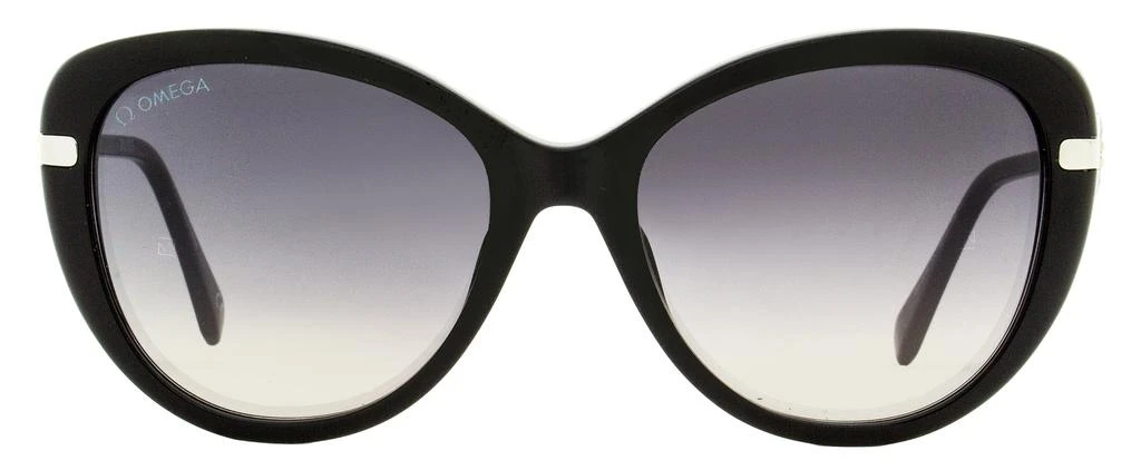 商品Omega|Omega Women's Cat Eye Sunglasses OM0032 01C Black/Rhodium 56mm,价格¥962,第2张图片详细描述