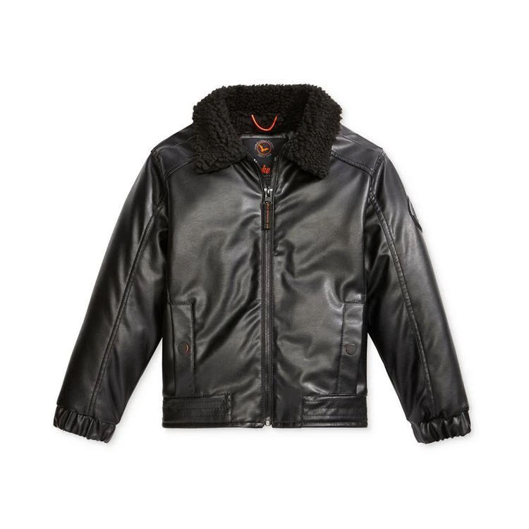 商品HAWKE & CO|Hawke & Co. Faux-Leather Bomber Jacket, Little Boys (4-7),价格¥449,第1张图片