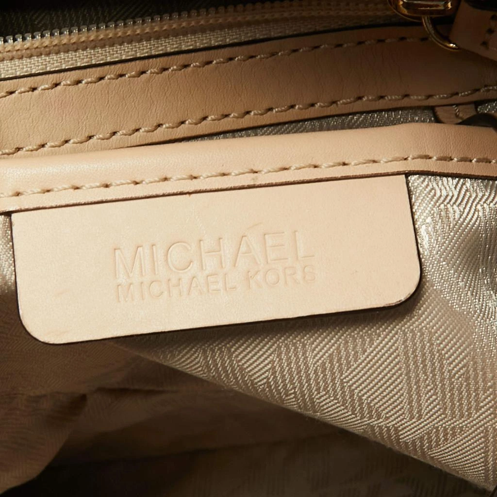 MICHAEL Michael Kors Brown/Beige Signature Coated Canvas and Leather Jet Set Tote 商品