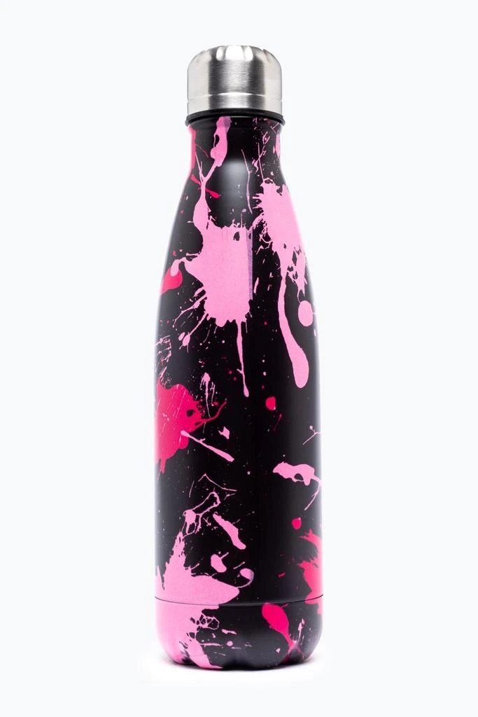 商品HYPE ACCESSORIES|HYPE UNISEX BLACK PINK SPLAT CREST WATER BOTTLE,价格¥167,第2张图片详细描述