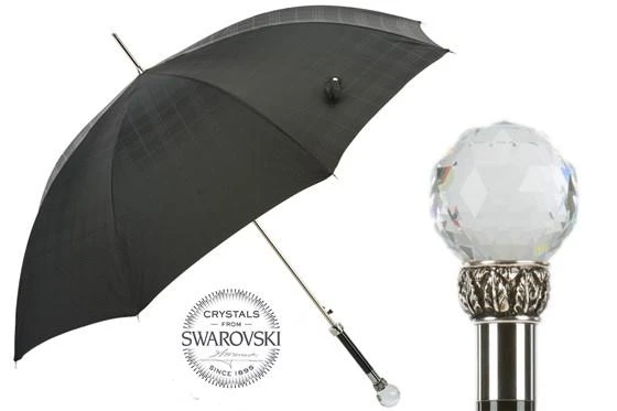 商品PASOTTI|Pasotti 葩莎帝 黑色伞面 施华洛世奇®手柄 晴雨伞雨伞,价格¥3156,第1张图片