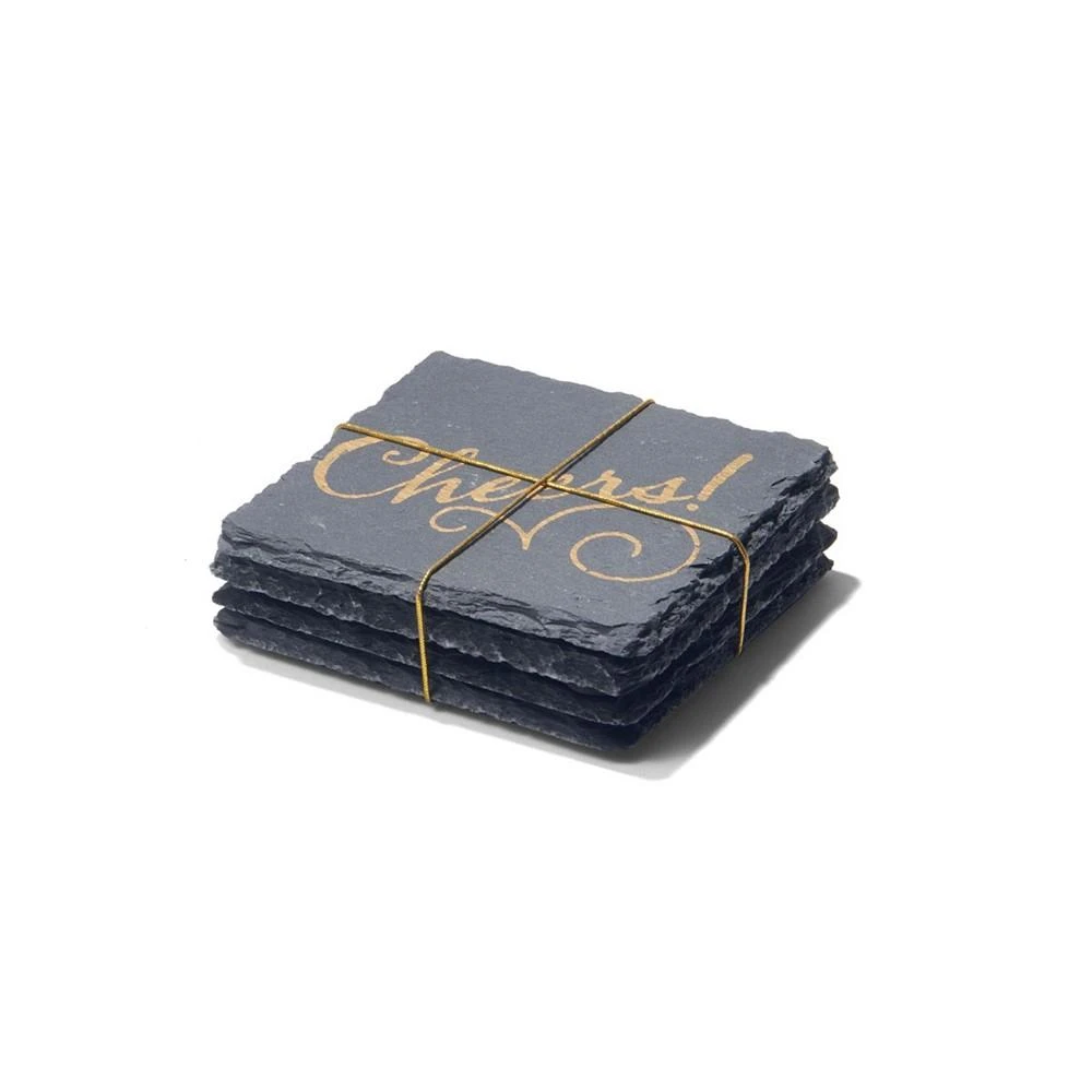 商品American Atelier|4 X 4" Slate Coasters Square Set, 4 Piece,价格¥187,第4张图片详细描述