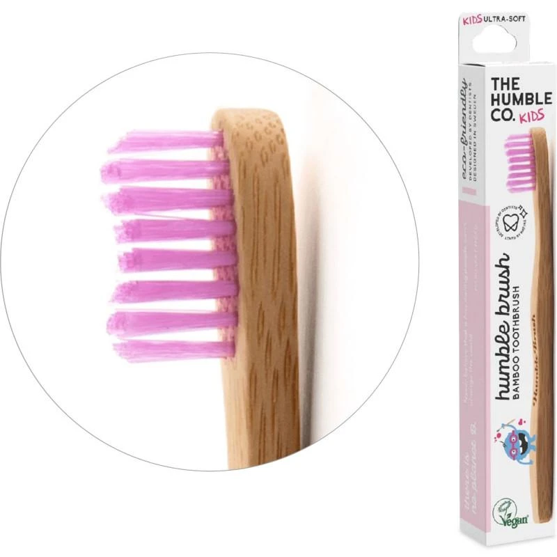 商品The Humble Co|Ultra soft bamboo toothbrush in pink,价格¥61,第1张图片