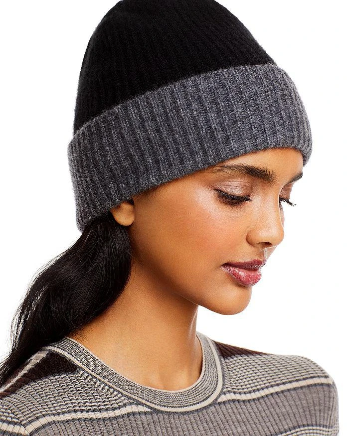 商品Echo Design|Two Tone Wool & Cashmere Beanie ,价格¥398,第2张图片详细描述