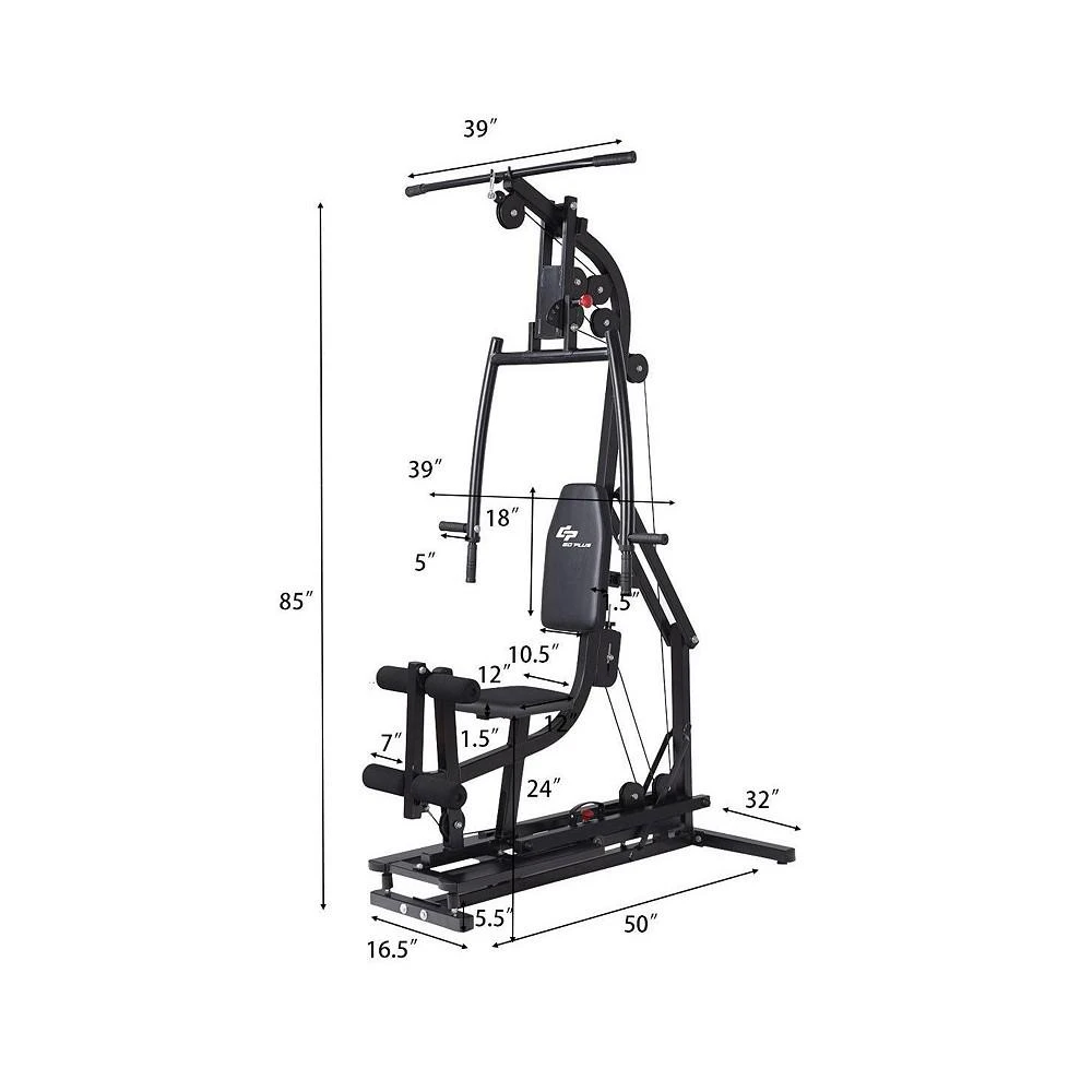 商品Costway|Multifunctional Home Gym Station Workout Machine,价格¥3095,第2张图片详细描述